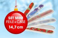 SET- Weihnachsfeile & Kunststoff-Case, Lnge 15 cm