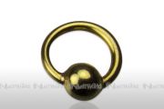 Nail Piercing Ring gross - Durchmesser 5 mm, Kugel 2,5 mm