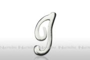 Einlege - Initial, silber - I