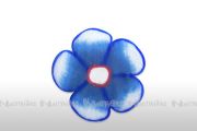 Fimo - Nail Flowers - blau