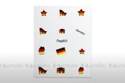 Nail Art Flaggen-Decals - Deutschland 