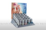 Verkaufsdisplay bestckt mit 25 Flaschen Nail Polish-Rainbow