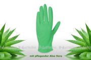 Verde | Latex Einmalhandschuhe, geraute Oberflche, mit Aloe Vera - Gr. S  (klein 6 -6 ) 