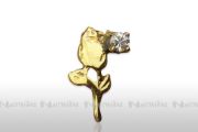 Motive mit Cirkonia, 14 KT. Echtgold - Rose