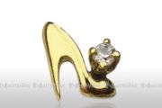 Motive mit Cirkonia, 14 KT. Echtgold - Pumps