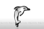 Nagel - Embleme, silber - Delphin rechts springend