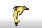 Nagel - Embleme, hartvergoldet - Delphin rechts springend