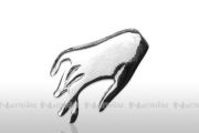 Nagel - Embleme, silber - Hand