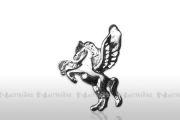 Nagel - Embleme, silber - fliegendes Pferd