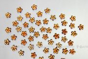 Nail Art Flower Power Strasssteinchen aus Acryl - gelborange