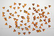 Nail Art Strasssteinchen aus Acryl Dreiecke - orange