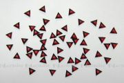 Nail Art Strasssteinchen aus Acryl Dreiecke -  rot