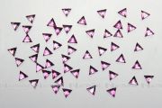 Nail Art Strasssteinchen aus Acryl Dreiecke - rosa