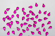 Nail Art Strasssteinchen aus Acryl Tropfen - pink