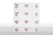 Stick-on Motive - rotgold/center offen