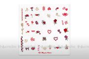 Valentine`s Red Hearts - Water Decals