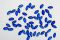 Nail Art Strasssteinchen aus Acryl Bltter - saphirblau