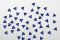 Nail Art Strasssteinchen aus Acryl Dreiecke - montanablau