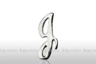 Einlege - Initial, silber - J