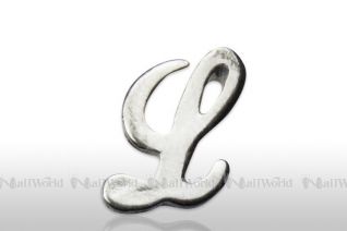 Einlege - Initial, silber - L