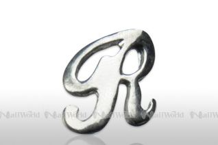 Einlege - Initial, silber - R