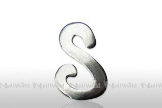 Einlege - Initial, silber - S