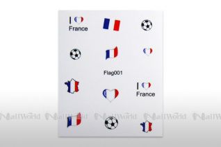 Nail Art Flaggen-Decals - Frankreich 