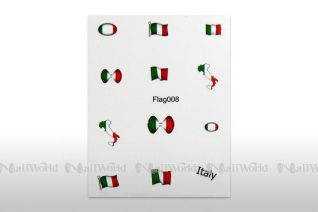 Nail Art Flaggen-Decals - Italien 