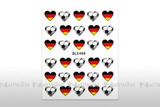 Nail Art Decals - Fuball-Herzen