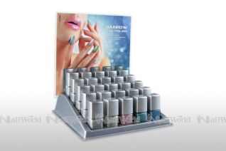 Verkaufsdisplay bestckt mit 25 Flaschen Nail Polish-Rainbow