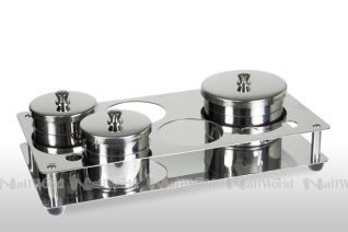 Pulver & Liquid Set aus Metall 3 & 5 Holes