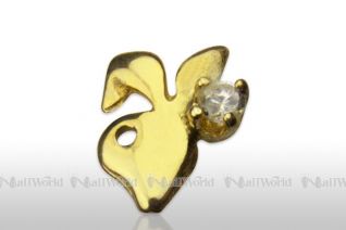 Motive mit Cirkonia, 14 KT. Echtgold - Bunny Knickohr