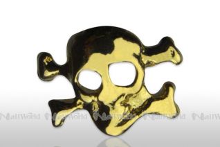 Nagel - Embleme, hartvergoldet - Totenkopf