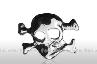 Nagel - Embleme, silber -Totenkopf