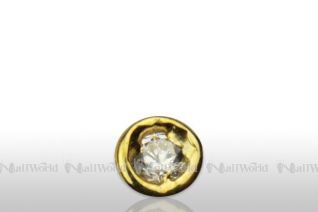 Gem, 14 Kt. Echtgold mit Circonia eingefasst - No. 30