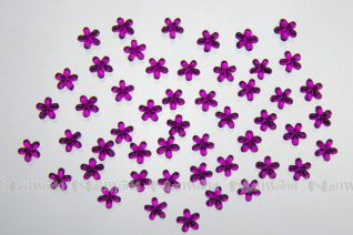 Nail Art Flower Power Strasssteinchen aus Acryl - pink-violett