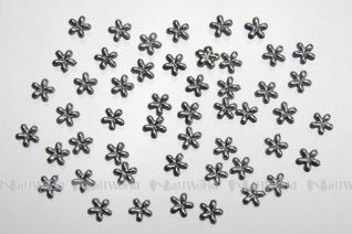 Nail Art Flower Power Strasssteinchen aus Acryl - silber