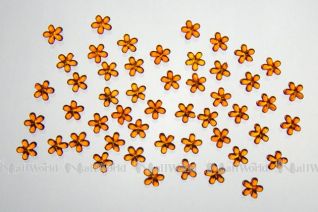 Nail Art Flower Power Strasssteinchen aus Acryl - orange