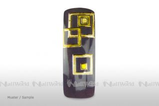 Graphic Nail Sticker - Retroquadrate gold