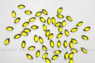 Nail Art Strasssteinchen aus Acryl Blätter - gelb