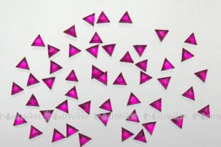 Nail Art Strasssteinchen aus Acryl Dreiecke - pink
