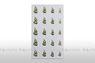 Nail Sticker Flames - Gold
