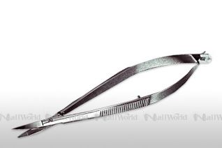 Hautschere mit Federgriff, gebogen - Stainless steel - rostfrei